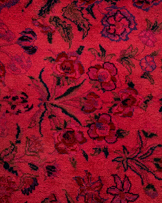 Contemporary Hand-Knotted Overdyed Pink Area Rug 9' 2" x 12' 0"