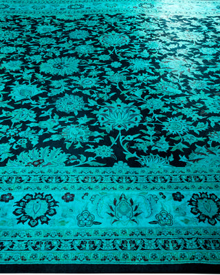 Contemporary Hand Knotted  Blue Area Rug 9' 2" x 12' 5"