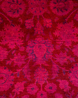 Contemporary Hand-Knotted Overdyed Pink Area Rug 3' 1" x 5' 2"
