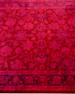 Contemporary Hand-Knotted Overdyed Pink Area Rug 3' 1" x 5' 2"