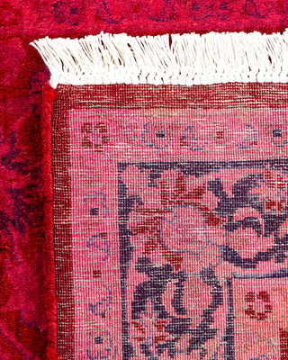 Contemporary Hand-Knotted Overdyed Pink Area Rug 3' 1" x 5' 2"