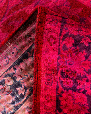 Contemporary Hand-Knotted Overdyed Pink Area Rug 3' 1" x 5' 2"
