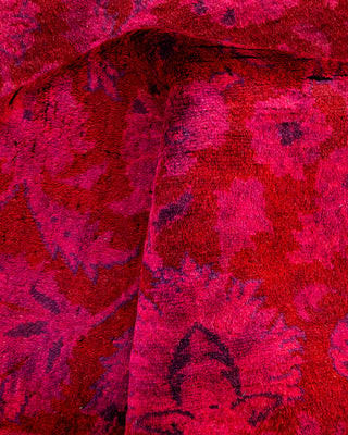 Contemporary Hand-Knotted Overdyed Pink Area Rug 3' 1" x 5' 2"