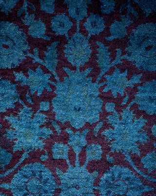 Contemporary Hand Knotted Overdyed Blue Area Rug 3' 1" x 5' 3"