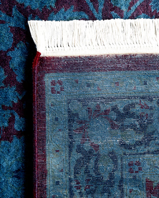 Contemporary Hand Knotted Overdyed Blue Area Rug 3' 1" x 5' 3"