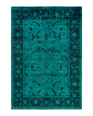Vibrance, One-of-a-Kind Handmade Area Rug - Blue, 6' 1" x 8' 9"