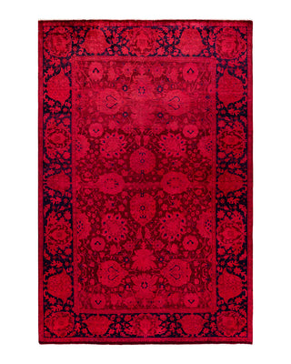 Modern Fine Vibrance Pink Area Rug 6' 1" x 9' 2"