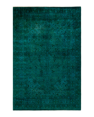 Modern Fine Vibrance Green Area Rug 6' 2" x 9' 4"