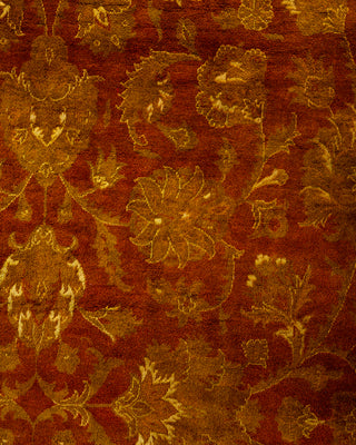 Contemporary Hand Knotted Overdyed Gold Area Rug 9' 2" x 12' 3"