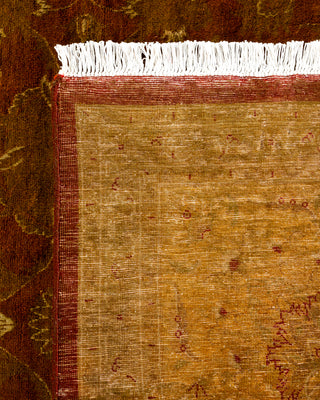 Contemporary Hand Knotted Overdyed Gold Area Rug 9' 2" x 12' 3"