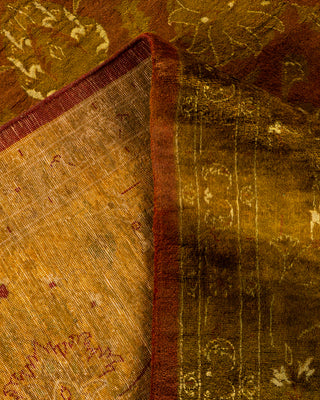 Contemporary Hand Knotted Overdyed Gold Area Rug 9' 2" x 12' 3"