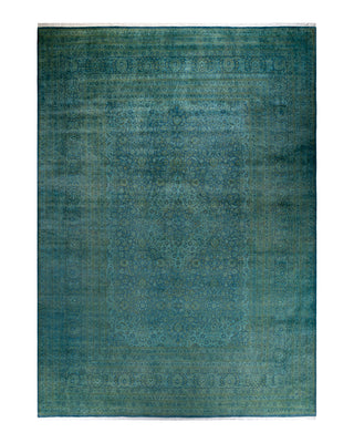 Contemporary Fine Vibrance Blue Wool Area Rug 10' 2" x 14' 6"