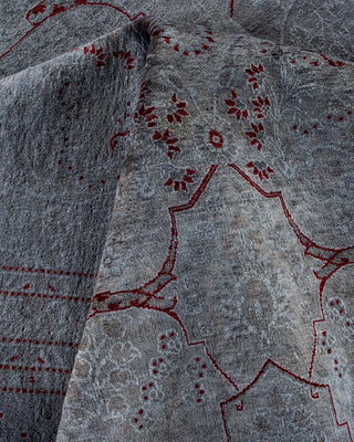 Contemporary Hand Knotted  Gray Area Rug 9' 1" x 12' 0"