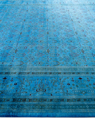 Fine Vibrance, One-of-a-Kind Hand-Knotted Area Rug  - Blue, 9' 0" x 11' 7"
