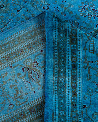 Fine Vibrance, One-of-a-Kind Hand-Knotted Area Rug  - Blue, 9' 0" x 11' 7"