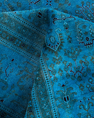 Fine Vibrance, One-of-a-Kind Hand-Knotted Area Rug  - Blue, 9' 0" x 11' 7"