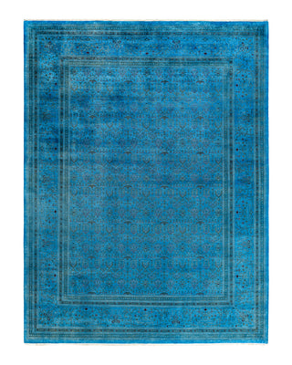 Fine Vibrance, One-of-a-Kind Hand-Knotted Area Rug  - Blue, 9' 0" x 11' 7"
