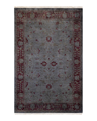 Modern Fine Vibrance Gray Area Rug 4' 1" x 6' 3"