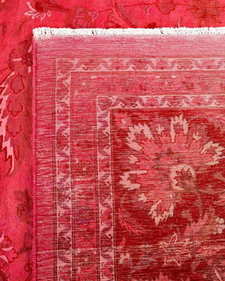 Contemporary Hand Knotted Overdyed Pink Area Rug 9' 2" x 12' 4"