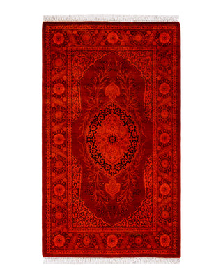 Modern Fine Vibrance Orange Area Rug 2' 7" x 4' 4"