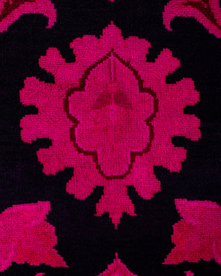 Contemporary Hand-Knotted Overdyed Pink Area Rug 8' 2" x 10' 3"