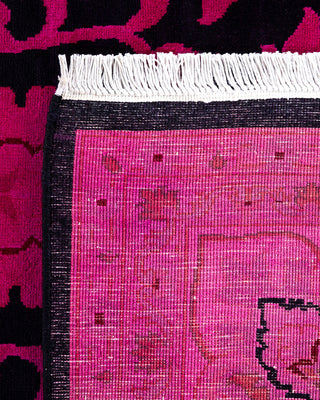Contemporary Hand-Knotted Overdyed Pink Area Rug 8' 2" x 10' 3"