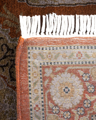 Contemporary Hand Knotted Overdyed Brown Area Rug 2' 9" x 4' 2"