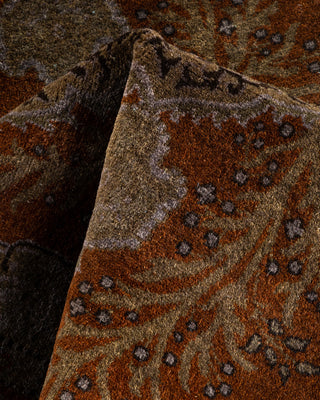 Contemporary Hand Knotted Overdyed Brown Area Rug 2' 9" x 4' 2"