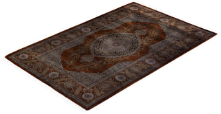 Contemporary Hand Knotted Overdyed Brown Area Rug 2' 9" x 4' 2"