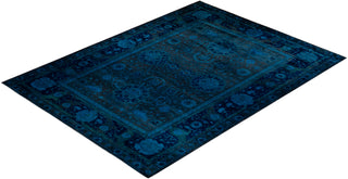 Modern Overdyed Hand Knotted Wool Black Area Rug 10' 0" x 13' 10"