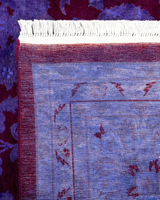 Contemporary Hand Knotted Overdyed Purple Area Rug 9' 2" x 12' 6"
