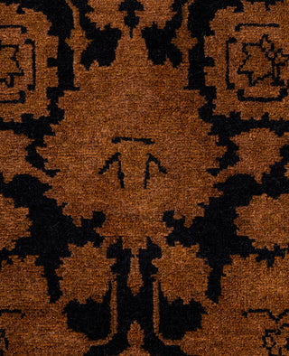 Contemporary Overdyed Wool Hand Knotted Brown Area Rug 3' 1" x 4' 7"