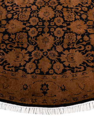 Contemporary Overdyed Wool Hand Knotted Brown Area Rug 3' 1" x 4' 7"