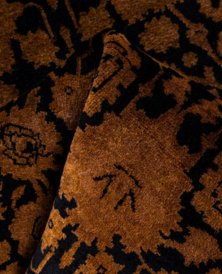 Contemporary Overdyed Wool Hand Knotted Brown Area Rug 3' 1" x 4' 7"
