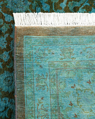 Contemporary Hand Knotted Overdyed Blue Area Rug 9' 3" x 12' 1"