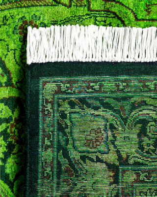 Contemporary Hand Knotted Overdyed Green Area Rug 3' 2" x 5' 4"