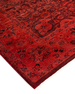 Contemporary Hand-Knotted Overdyed Orange Area Rug 4' 3" x 6' 4"