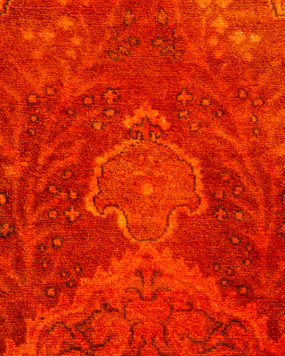 Contemporary Hand Knotted Overdyed Orange Area Rug 2' 8" x 4' 4"