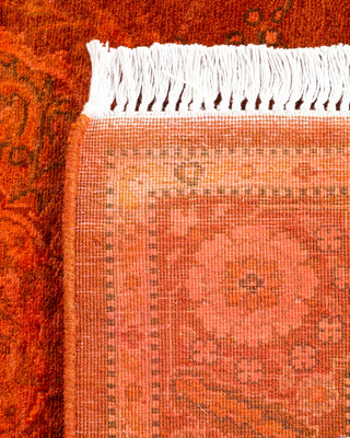 Contemporary Hand Knotted Overdyed Orange Area Rug 2' 8" x 4' 4"