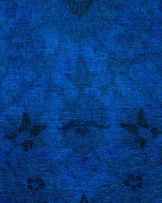 Contemporary Hand-Knotted Overdyed Blue Area Rug 3' 2" x 5' 1"