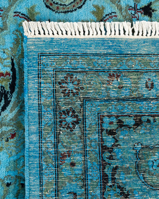 Contemporary Hand Knotted Overdyed Blue Area Rug 9' 2" x 12' 3"