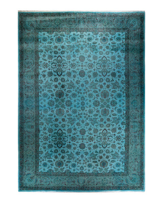 Contemporary Fine Vibrance Blue Wool Area Rug 10' 1" x 14' 4"