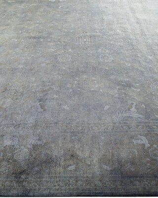 Fine Vibrance, One-of-a-Kind Hand-Knotted Area Rug - Gray, 9' 2" x 12' 5" - Solo Rugs