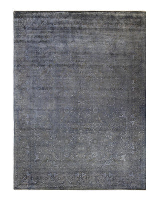 Fine Vibrance, One-of-a-Kind Hand-Knotted Area Rug - Gray, 9' 2" x 12' 5" - Solo Rugs