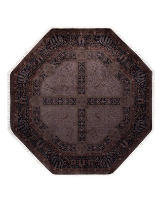 Modern Fine Vibrance Navy Area Rug 5' 1" x 5' 1"
