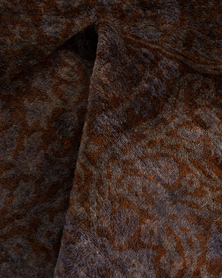Contemporary Hand Knotted Overdyed Black Area Rug 3' 3" x 5' 4"