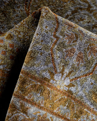 Contemporary Hand Knotted Overdyed Brown Area Rug 2' 7" x 4' 4"