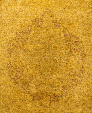 Contemporary Overdyed Wool Hand Knotted Yellow Area Rug 3' 1" x 5' 5"