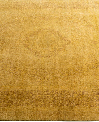 Contemporary Overdyed Wool Hand Knotted Yellow Area Rug 3' 1" x 5' 5"