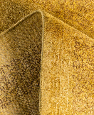 Contemporary Overdyed Wool Hand Knotted Yellow Area Rug 3' 1" x 5' 5"